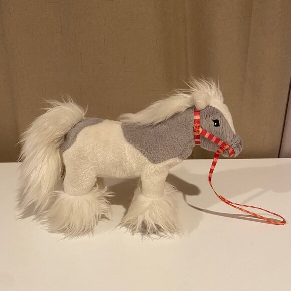 American Girl 8 Plush Horse Gray and White with Red Reins Doll Accessory - Picture 3 of 4
